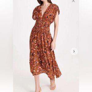 NWT ALC Lucia MIDI Dress In Bronze Size 6